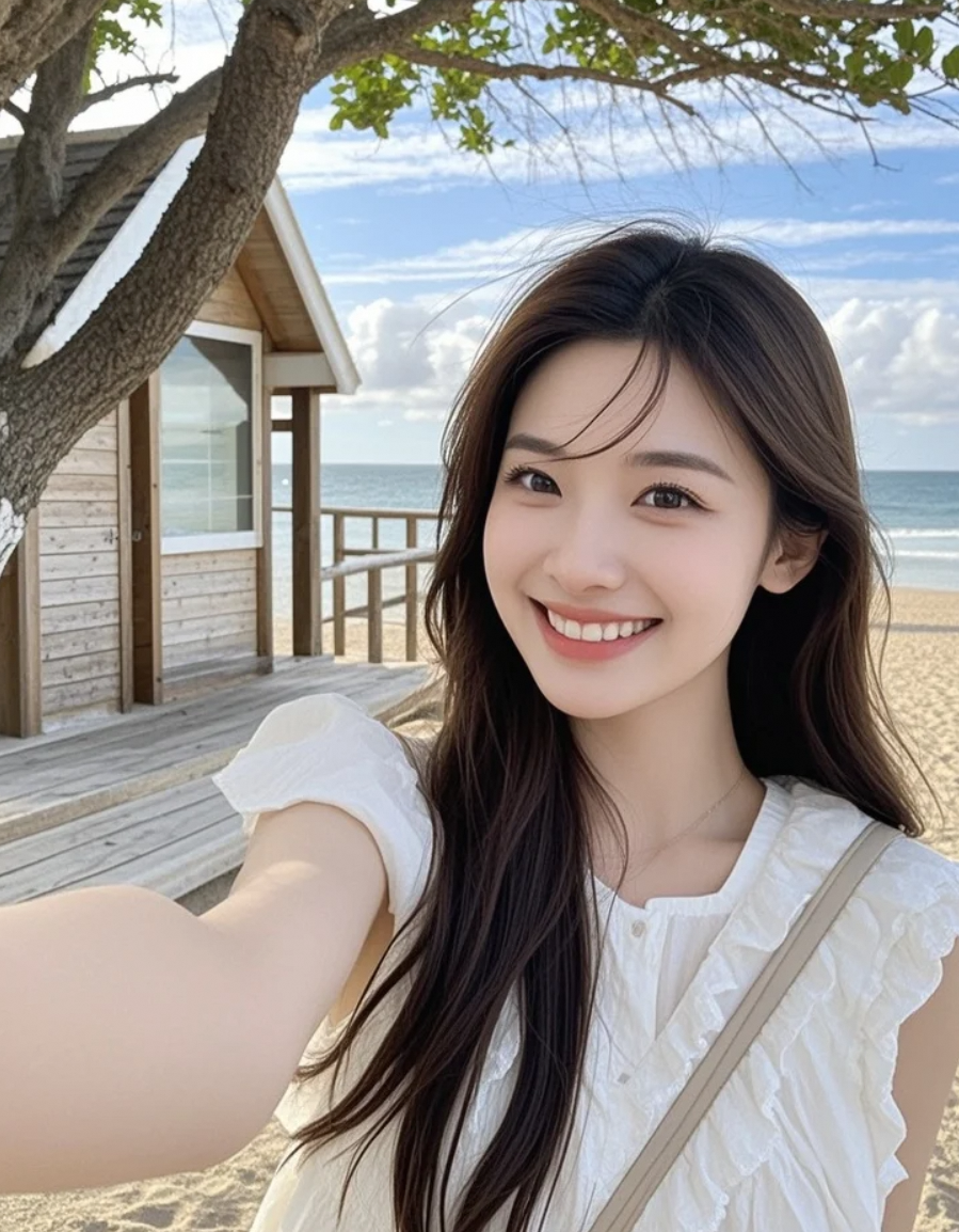 发现没有，我的微笑里藏着一片海洋？