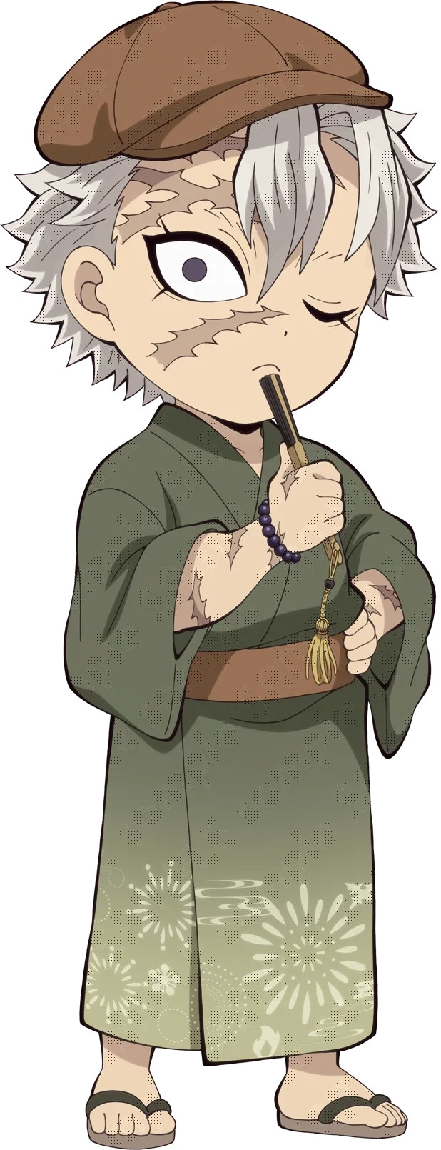 动漫2025动漫嘉年华动漫点评团鬼灭之刃夏日花火大会主题，男生Q版立绘。