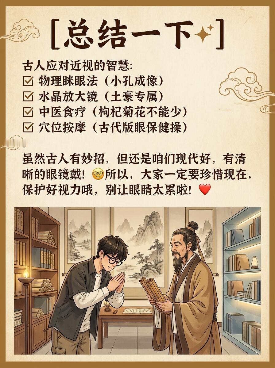 没有眼镜的年代，古人的视力自救指南。如今眼镜早已突破单纯视物矫正的作用，ai眼镜