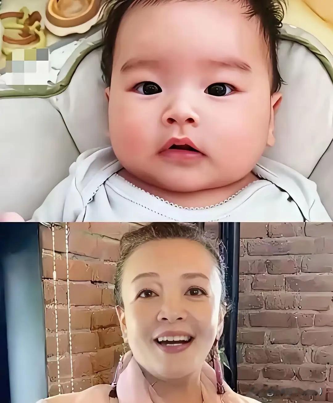 兰姐过往提起玥儿、箖儿，大多只能隔着镜头隔空夸赞，夸赞孙女眉眼精致、夸赞小孙子乖