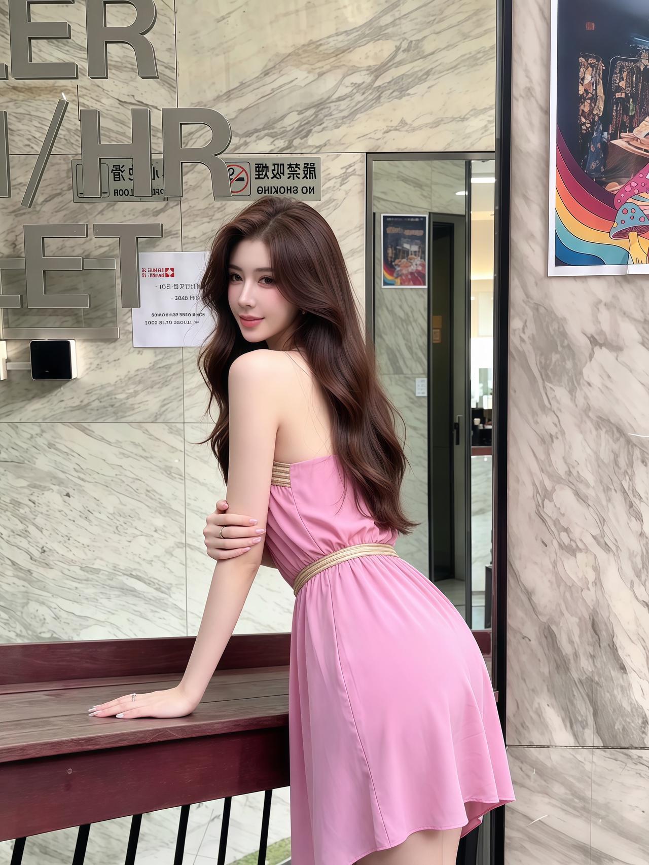 今日份法式ootd今日份韩女穿搭辣妹粉色连衣裙热门氛围感拉满的穿搭