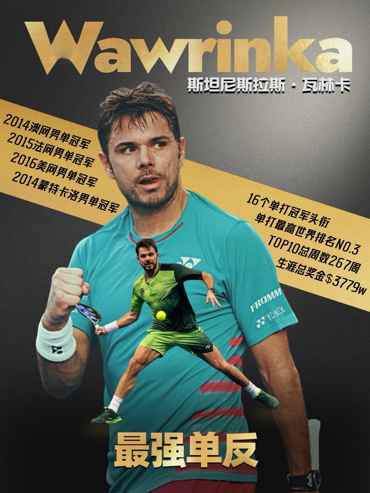 三届大满贯得主、最强暴力单反选手🇨🇭瓦林卡表示2026年将是自己最后一个赛季