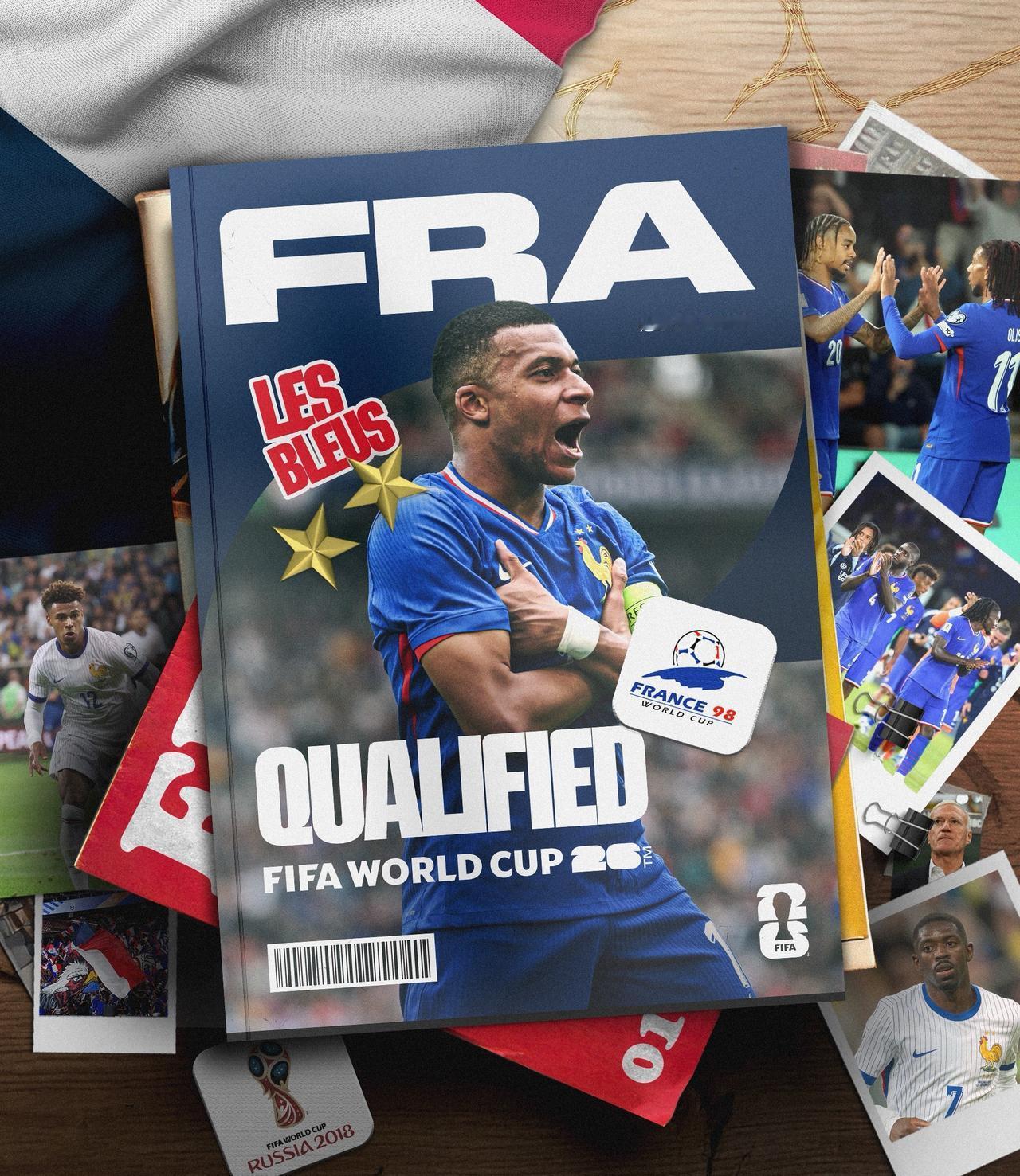 姆巴佩两射一传闪耀全场，奥利塞和埃基蒂克各入一球，法国4-0横扫乌克兰，成为第2