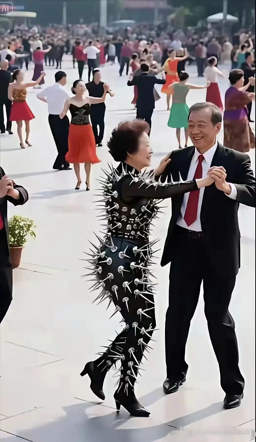 孩子知道妈妈喜欢跳广场舞，特意给妈妈买的舞蹈服装。