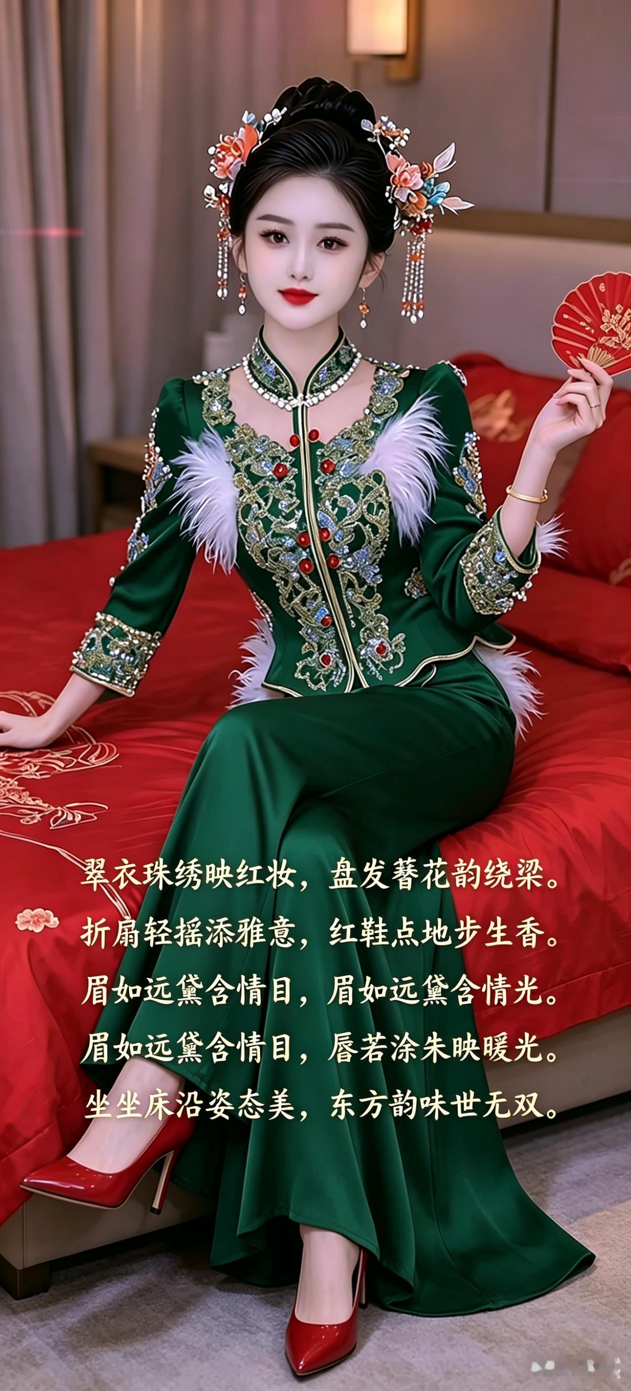 穿越时空的东方美人，惊艳的汉服造型邀读者写诗表意