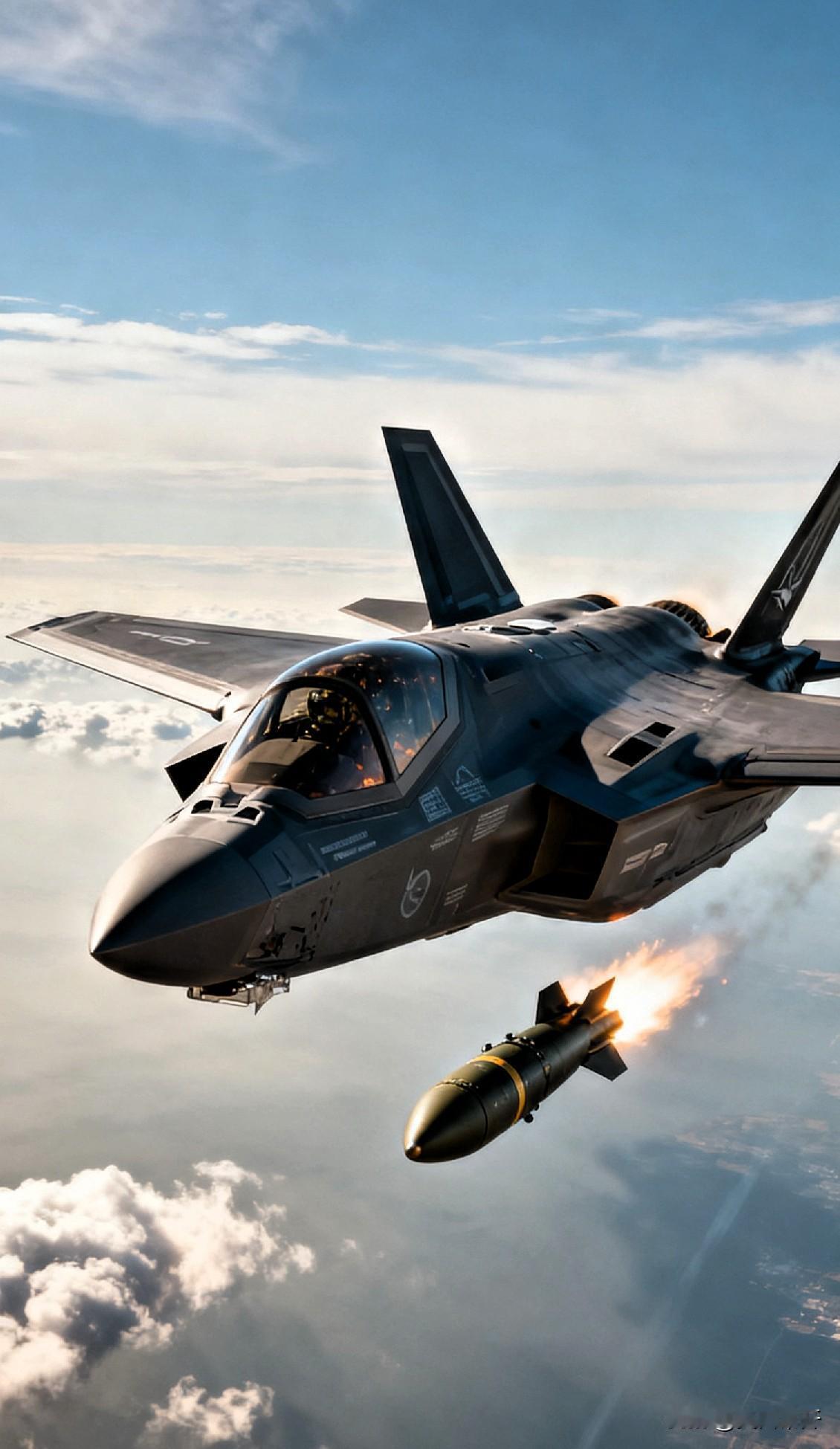 F-35变身核轰炸机！美国刚刚秘密试射，局势瞬间紧张！注意看！美军F-35隐