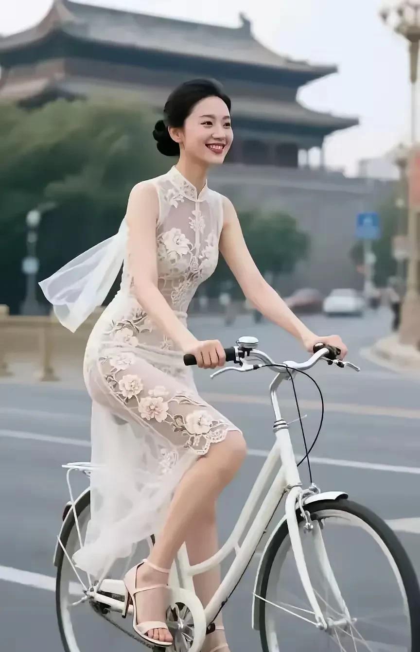 绿色出行，环保又经济；健康运动，利国利民。支持美女的出行方式，为美女环保健康，轻