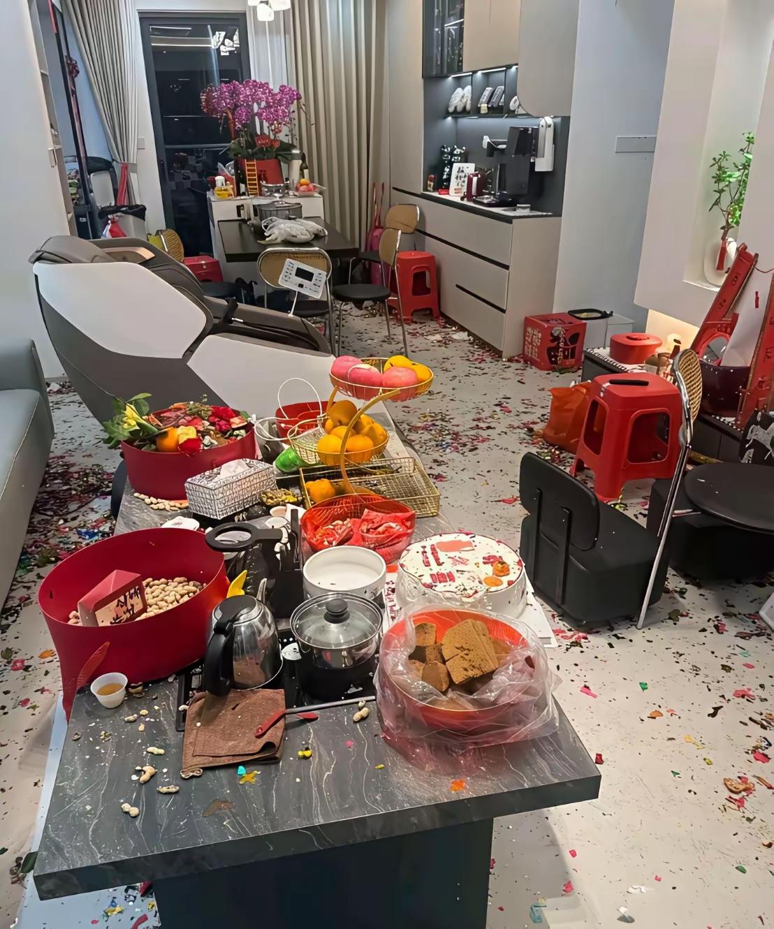 暖房的快乐是客人的，满地狼藉是主人的，这样的热闹谁扛得住？