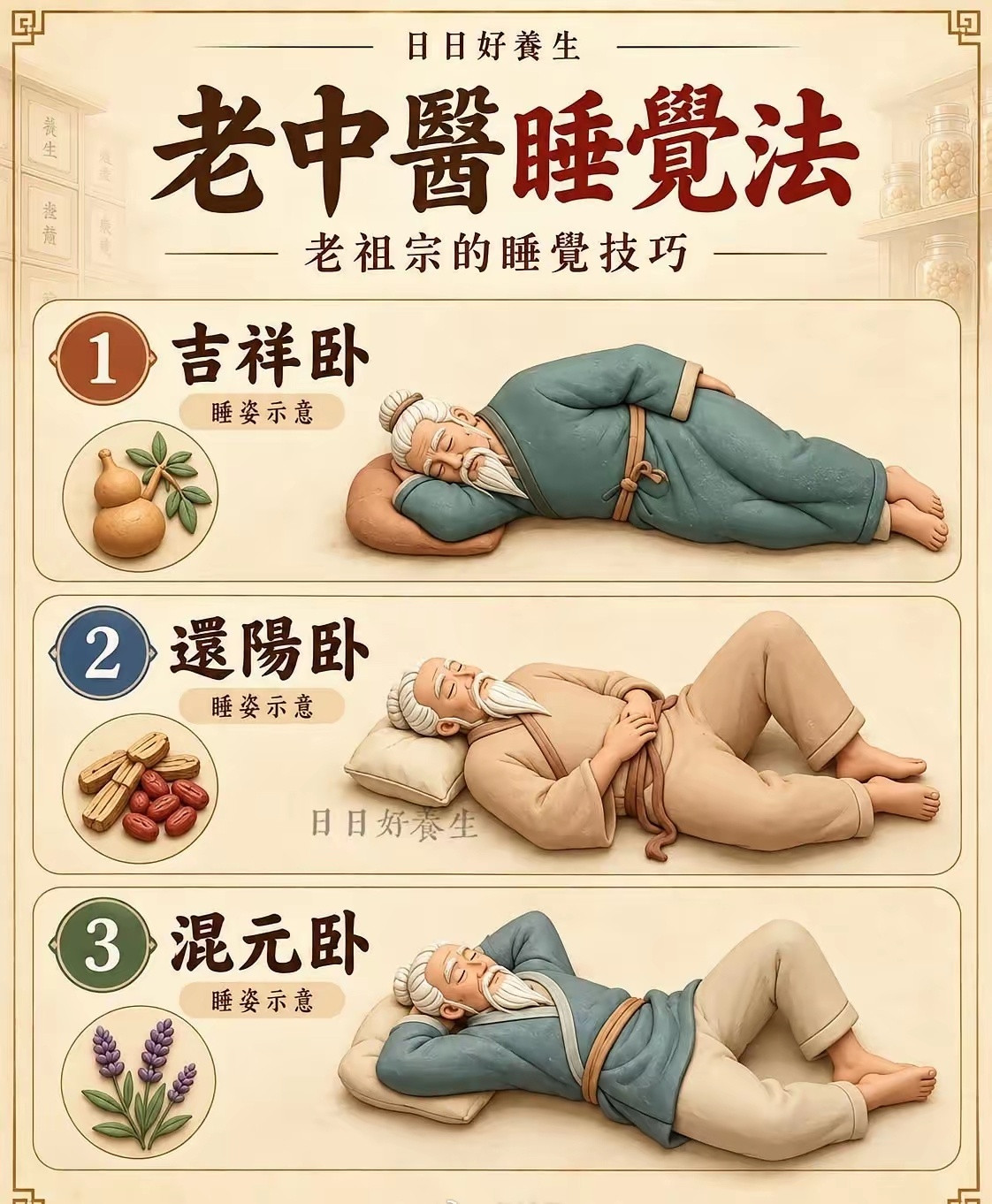 “老中医睡觉法​​​。”​​​