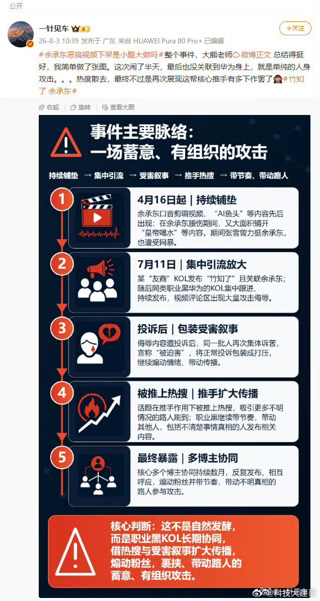 起底竹知了事件背后黑手网友玩梗应警惕变成恶意抹黑2023年问界M9发布会，余承东