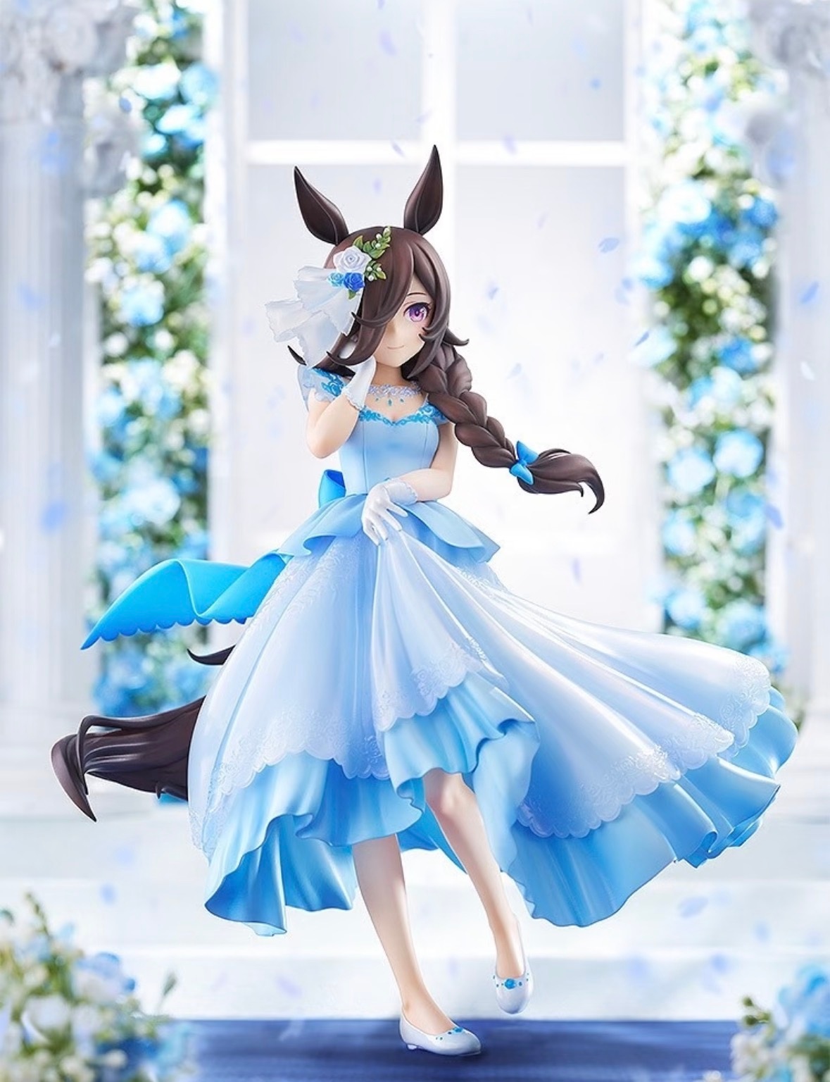 米浴蓝礼服手办来了！温柔到心化💗💗微博潮玩家带着潮玩去春游赛马娘这波直接把