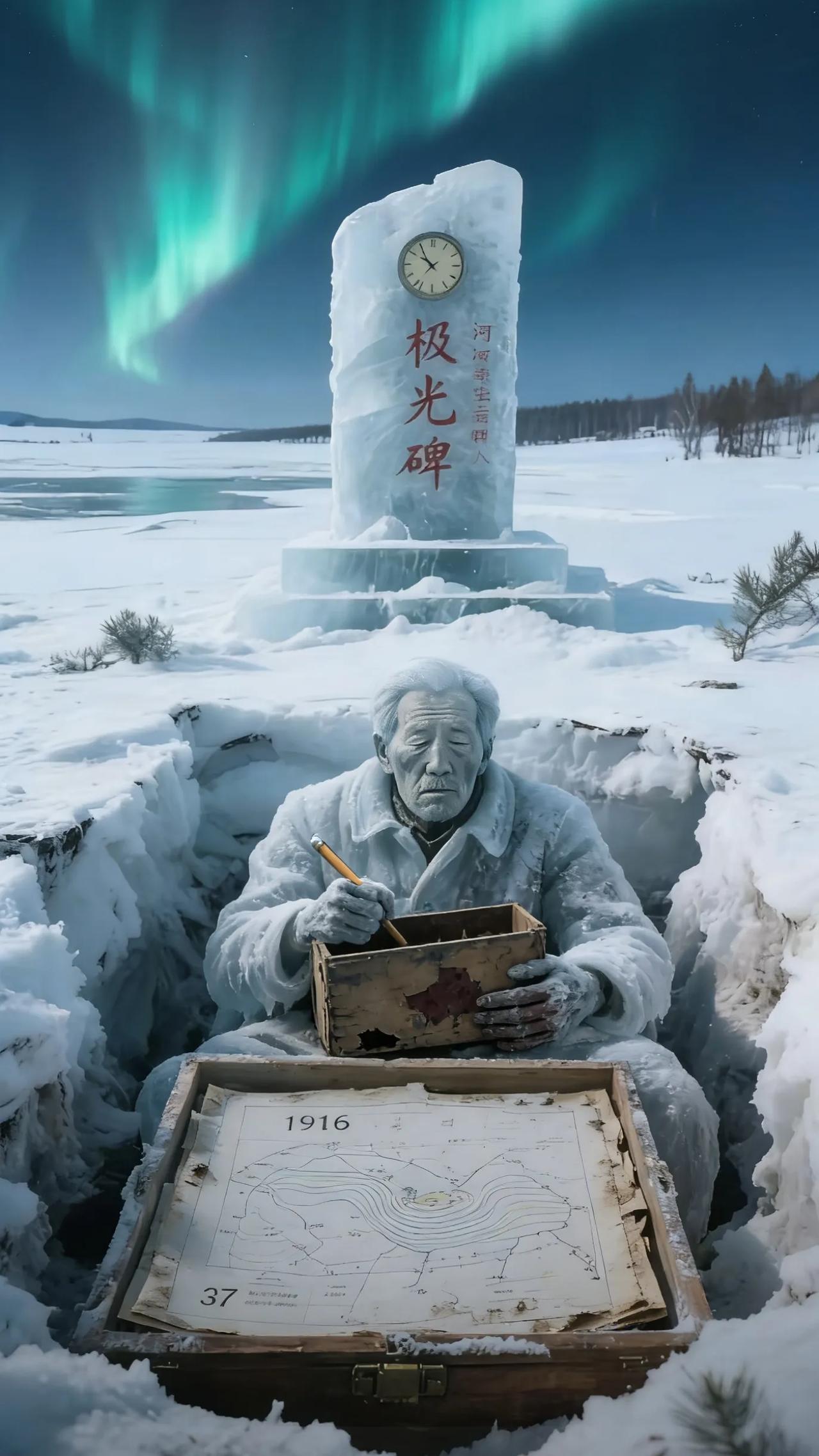 漠河极光碑底下挖出一具冰尸，这事儿听着都渗人。零下52度的冻土层里，那人手里死死