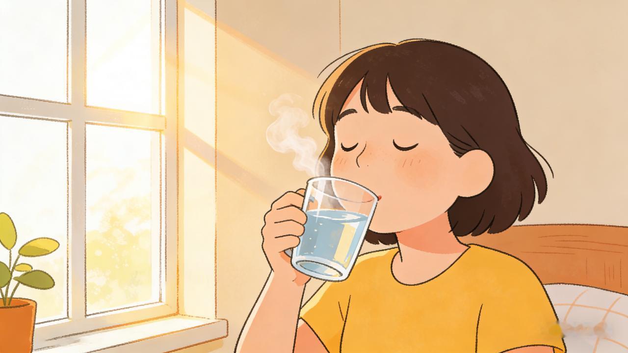 6个公认抗衰老行为，让你比同龄人年轻10岁1. 晨起喝温水清晨空腹一杯温