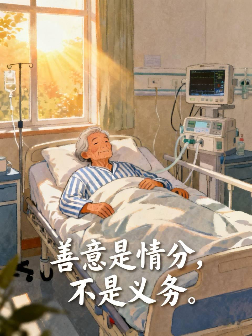 邻床叔叔总让我帮忙按铃叫护士。第一次顺手，第二次顺手，第五次他理所当然地喊：“丫
