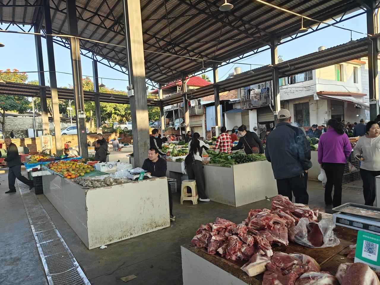 西双版纳景洪，随着猫冬大军的蜂拥而至，菜价开始飙升了。昨天早上我跟刘妈一前一后