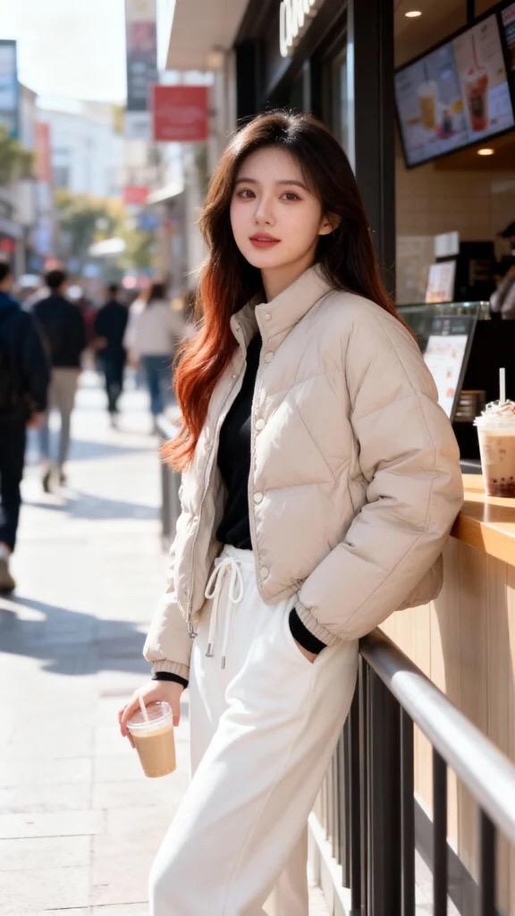 今天穿什么显瘦穿搭羽绒服好看的冬装韩系穿搭