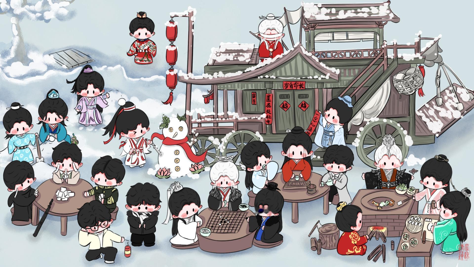 哈哈哈哈，大过年的，这么多人，凑不齐一桌打麻将的，哈哈哈哈……