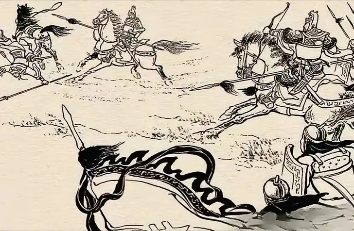 打哪指哪。在一场战斗中，此将有心展现一下自己百步穿杨神技，伸手摘下弓箭...