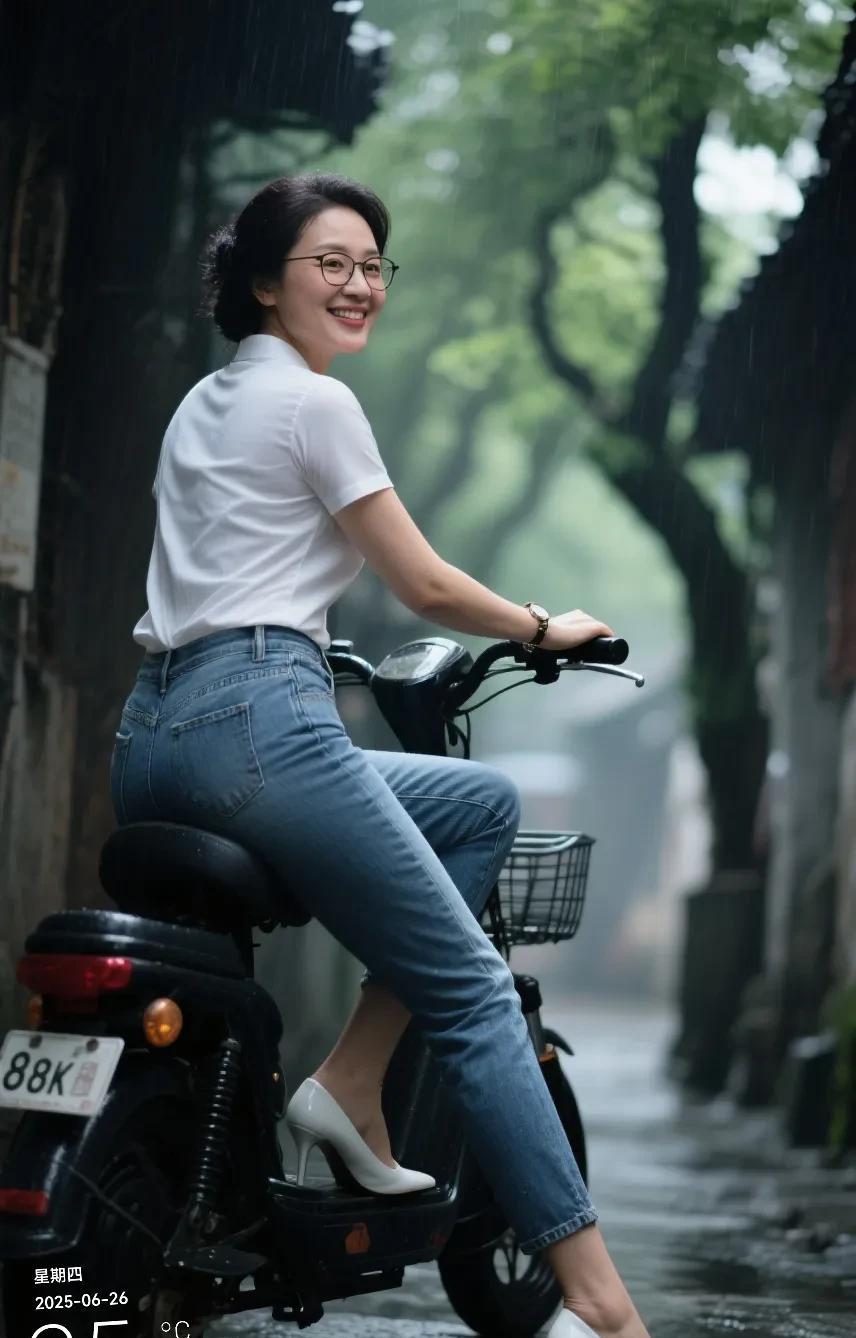 素手折香簪鬓去，回眸踏藓带霞归(AI)
