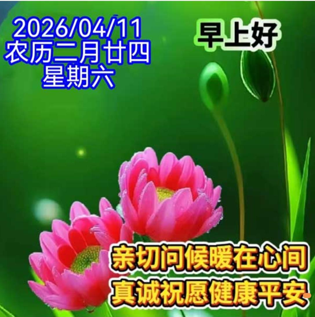 晨曦微露，阳光温暖；心情舒畅，岁月静好；新的一天，新的开始；念念不忘，彼此