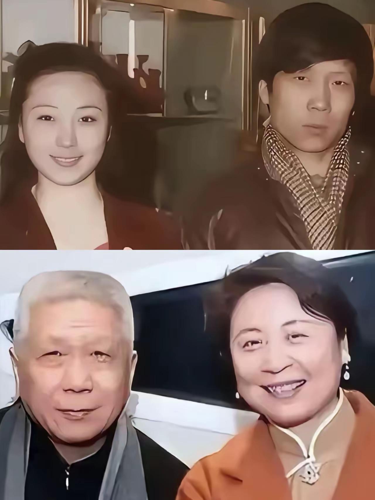 马未都和妻子年轻时候与现在的对比。年轻时候妻子的颜值不输大明星，眉眼弯弯，既漂亮