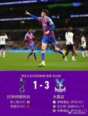 热刺1:3水晶宫，不得不吐槽的几点1.热刺带着8.7亿豪阵俯冲英冠，看来不仅仅是