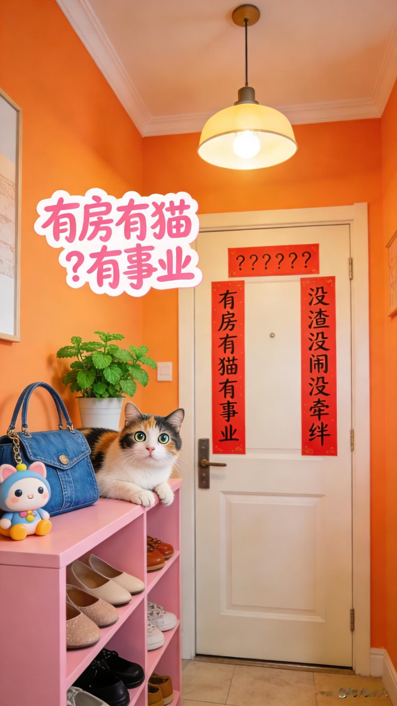 早啊家人们！就这幅贴在我家玄关的对联，挂了快半个月，闺蜜来了都拍大腿喊绝，连我家