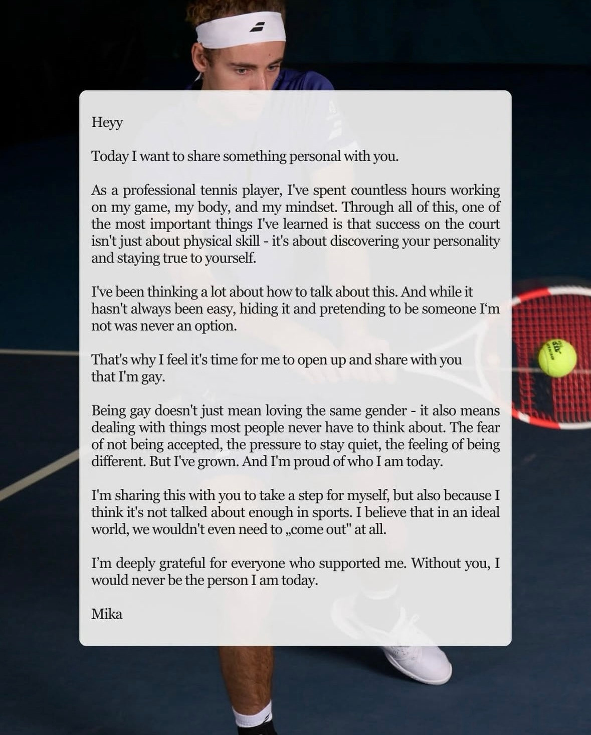 网坛被坊间期待了很久的一大突破，终于在今天凌晨实现了。来自瑞士的MikaBru