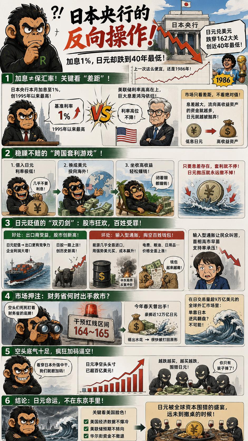 日本央行刚刚经历了一场教科书级别的“反向操作”。明明这个月刚咬牙把基准利率拉到了