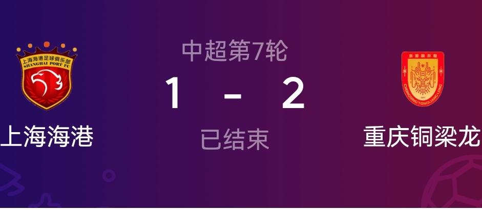 重庆铜梁龙支棱起来了！不管是升班马还是黑马，反正重庆铜梁龙战胜了卫冕冠军上海海港