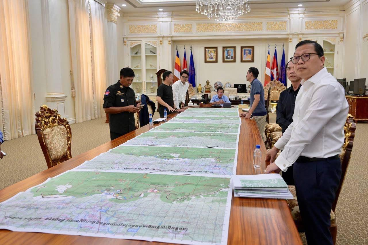 柬埔寨前首相洪森疑似泄露军事机密地图！今天上午，柬埔寨与泰国爆发突发武装冲突，