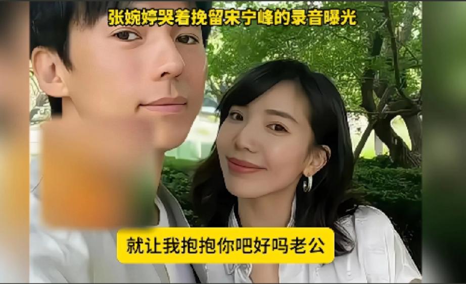张婉婷哭求宋宁峰不要离婚录音被曝光她哭着对宋宁峰说舍不得他，也舍不得这个家