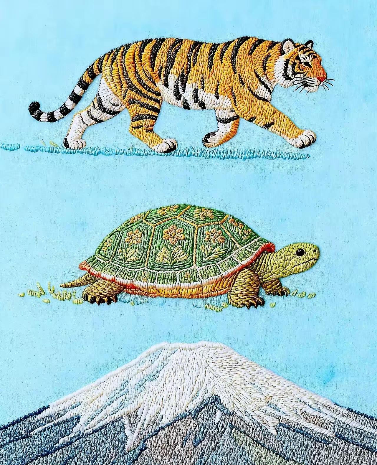 服了服了！全班盯着图里的老虎、乌龟和山，愣是没人猜出成语，这“看