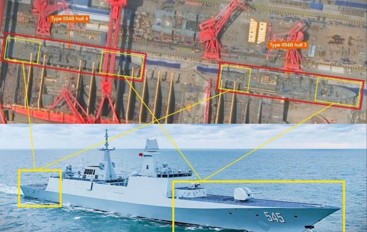 054B，第3艘和第4艘来了。谁说不会批量生产的？055大驱已经造了10