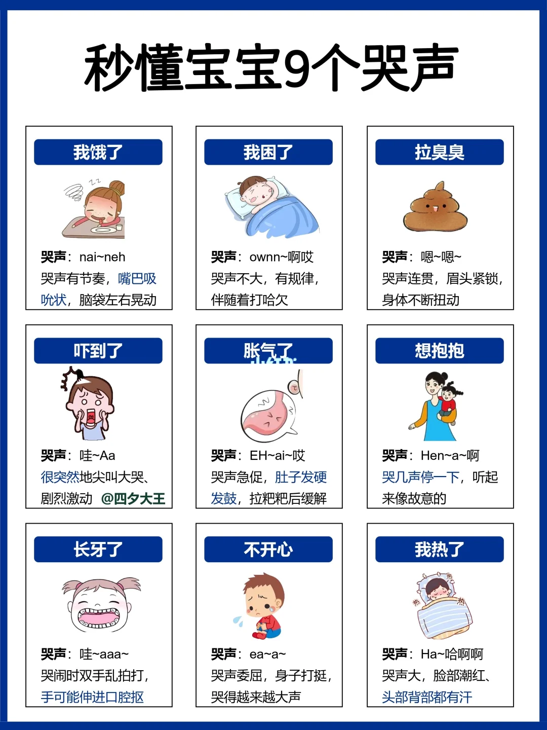 不要一哭就喂奶了‼️读懂宝宝9个哭声信号