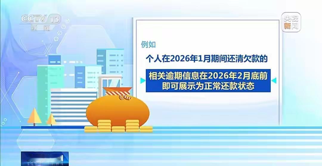 重磅！央行出手“洗白”征信！2026年前还清这笔钱，逾期记录自动消失！全国数千万