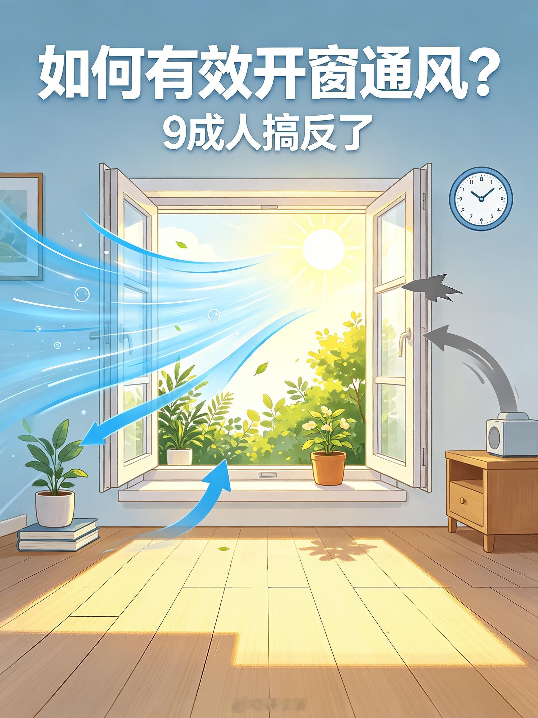 如何有效开窗通风家里开窗通风＝换气换运？9成人搞反了时间，难怪家里又闷又晦气！你敢信？每天起床第一件