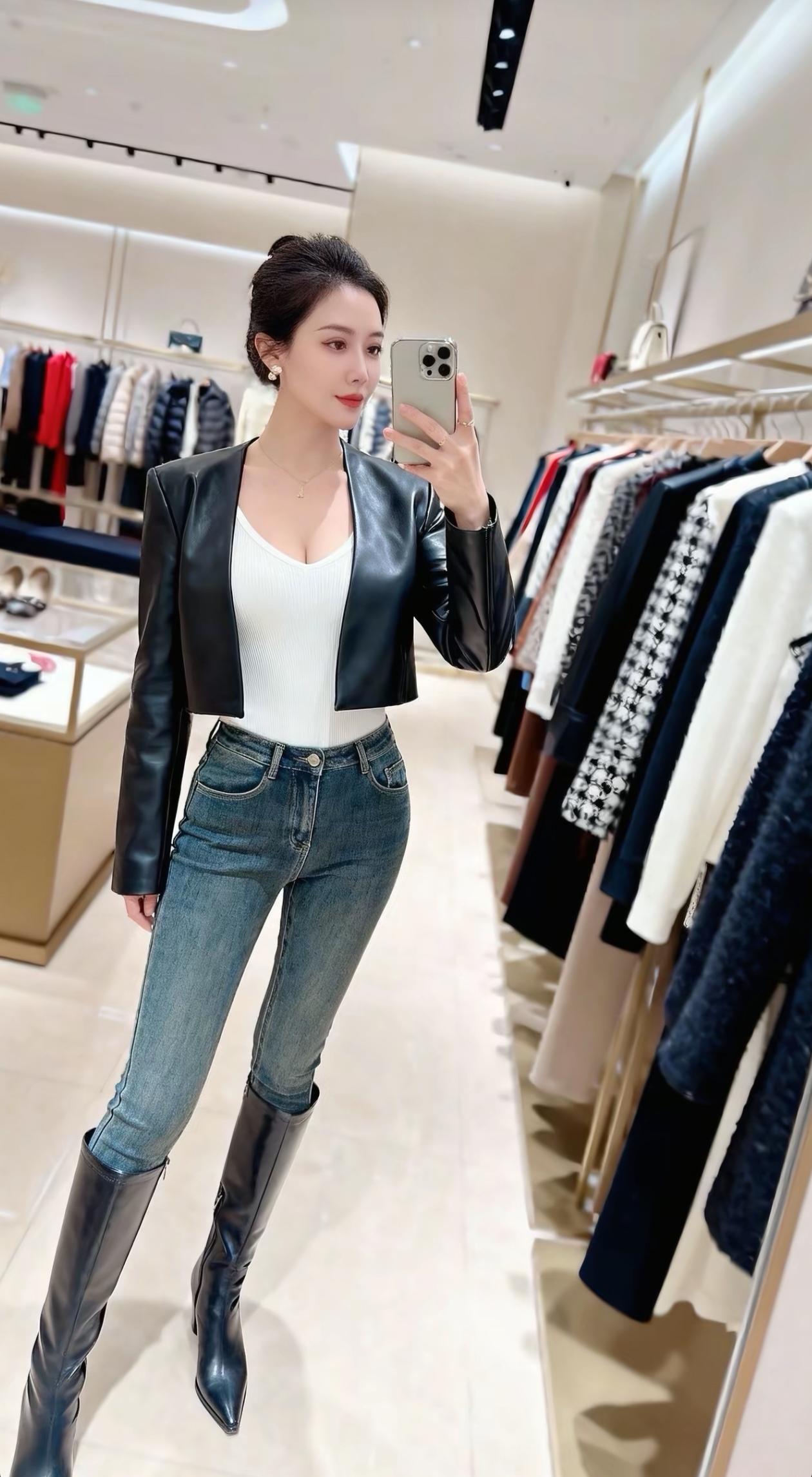 镜中人影，衣袂飘飘。