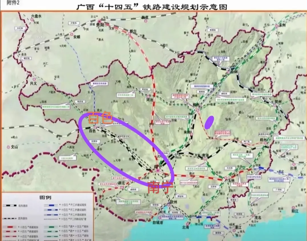 南宁到百色到底有多重要，如此源源不断的投入巨大资金，不停开挖着。目前已经修建好的