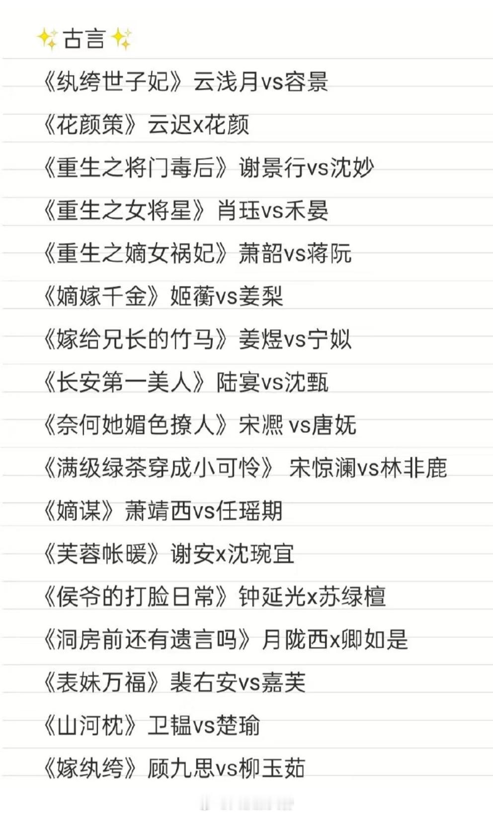 古言小说一片天啊～喜欢看古风文的姐妹速进都是让我肝到凌晨三点的古言小说，噂嘟都超