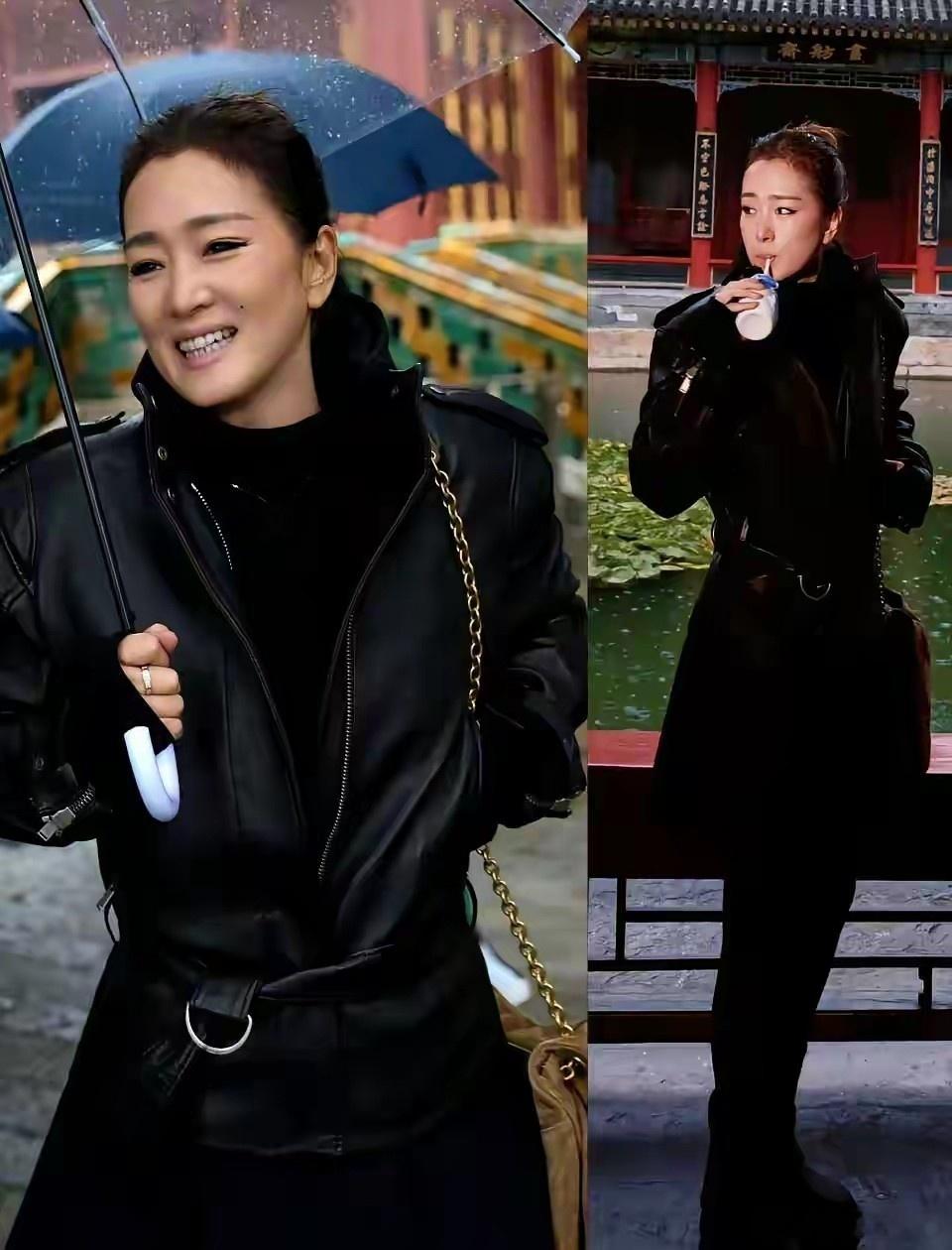 巩俐就是巩俐，看起来就是大方美丽，按道理说，她的岁数应该也有50多岁了，但是长得