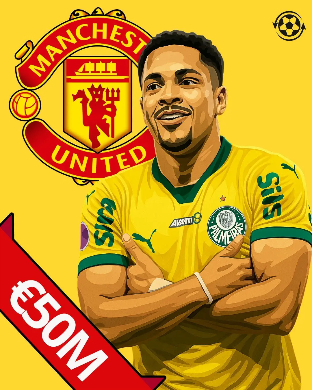 重磅：曼联正密切关注维克托·罗克，可能为这位巴西前锋提出5000万欧元的报价。