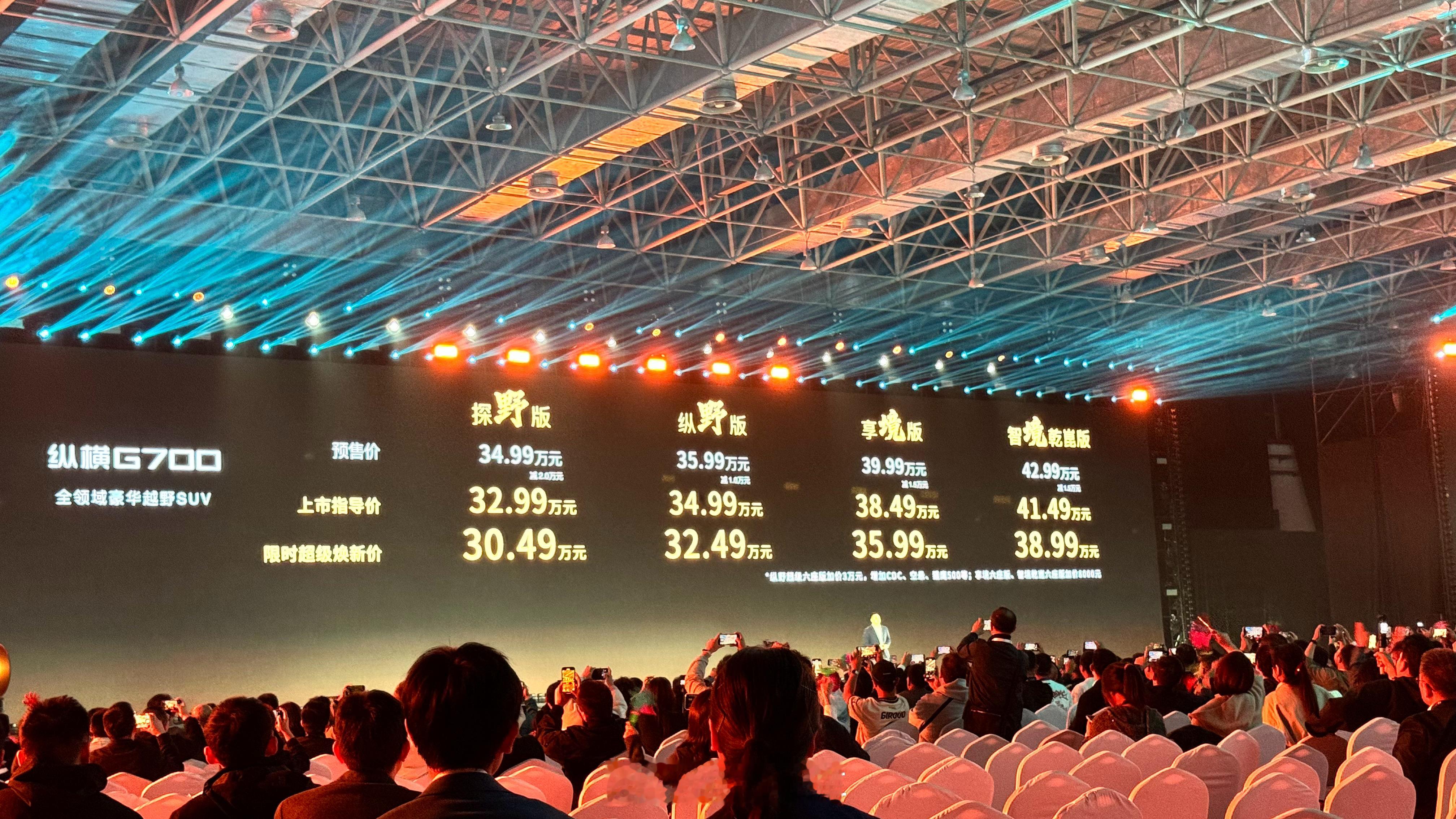 纵横G700正式上市，水陆两栖版本预定价70万。其他四个版本指导价32.99-4