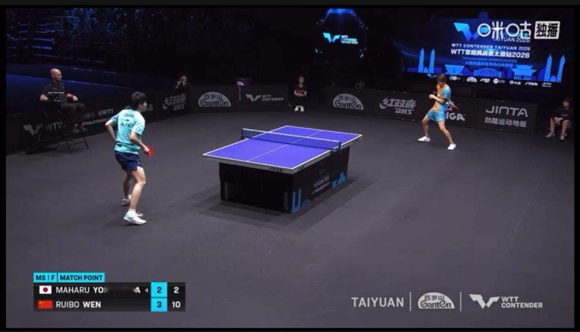 温瑞博被日本对手吓了一跳，温瑞博4比2赢下最后一球之后，输了的日本对手，居然首
