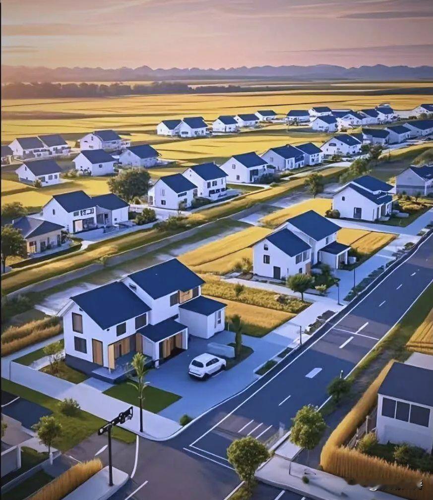 总是看到网上有人说合村并镇了，晒出一排排的小别墅，村道修得笔直平整又宽阔，羡煞