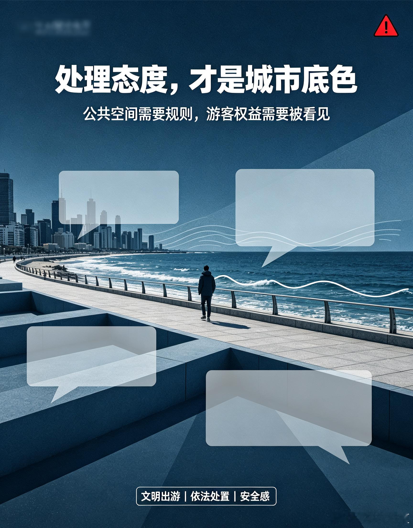 青岛处理态度面对公共冲突，处理态度比风景更考验一座城市的治理底色。海之恋公园
