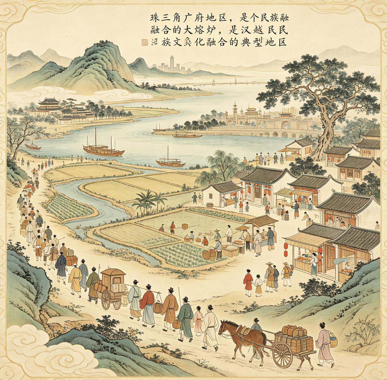 珠三角地区，原为百越人聚居地。历代北方中原移民迁徙注入当地后，为什么多是入乡随俗
