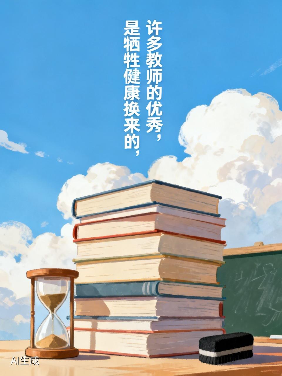 许多教师的优秀，是牺牲健康换来的。我大学同学在一所重点高中任高三班主任，不过