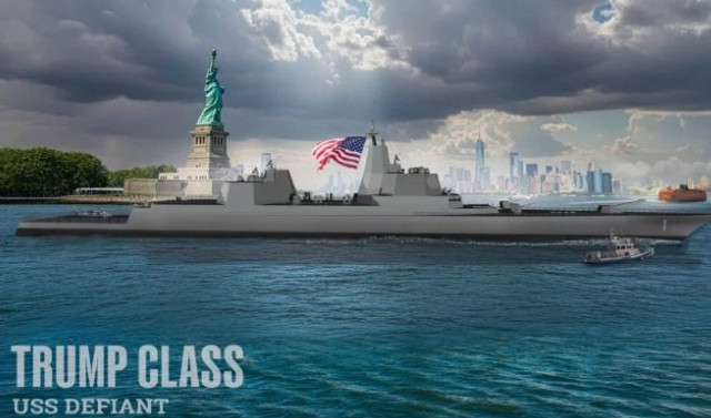 记者问，特朗普级战列舰是否旨在对抗中国？特朗普表示：“这是针对所有人的，不是针对