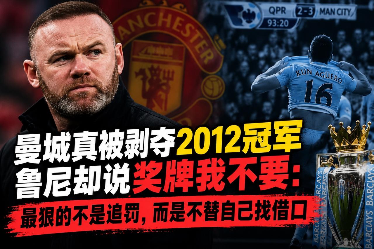 曼城真被剥夺2012冠军，鲁尼却说奖牌我不要：最狠的不是追罚，而是不替自己找借口